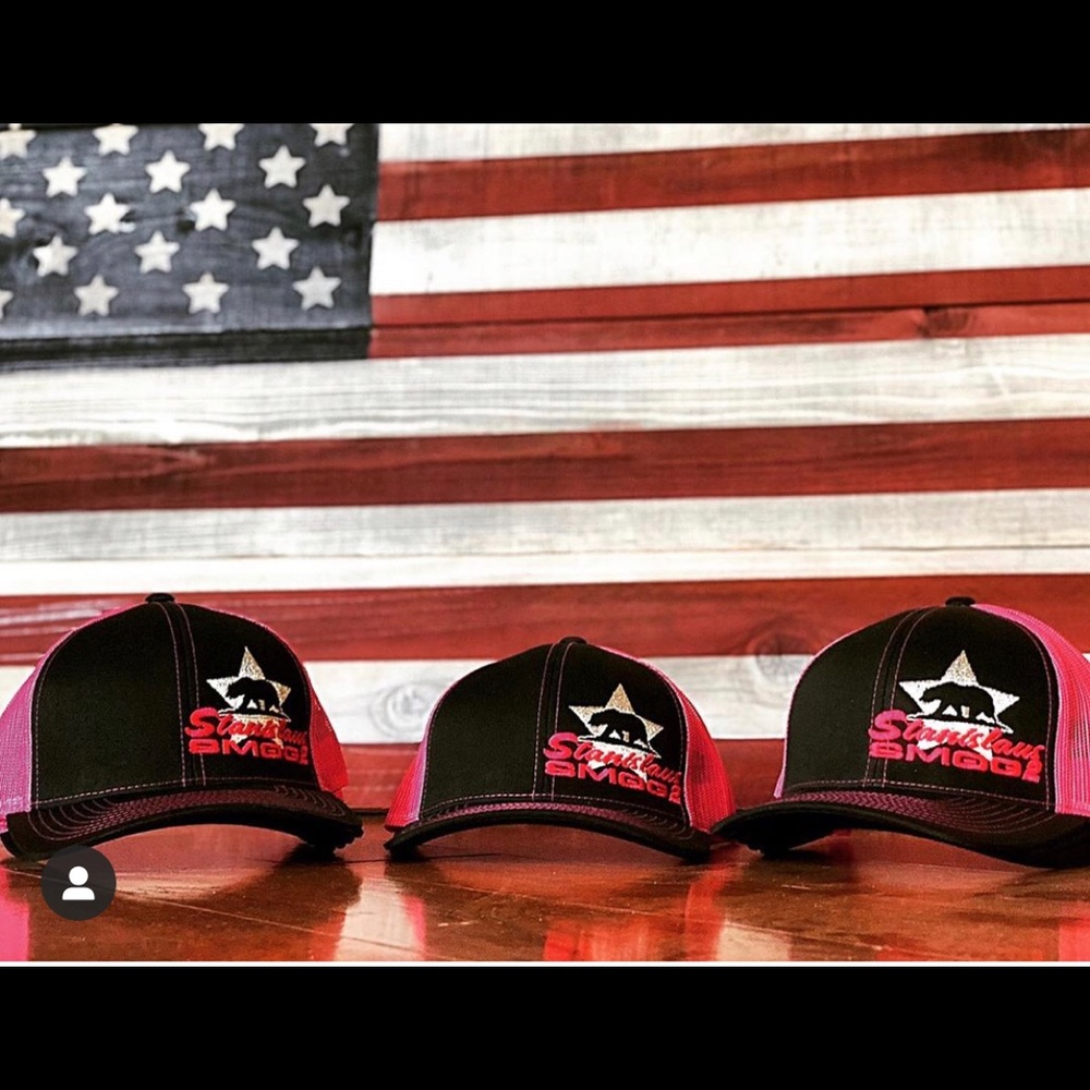 Pink stanislaus smog 2 snapbacks